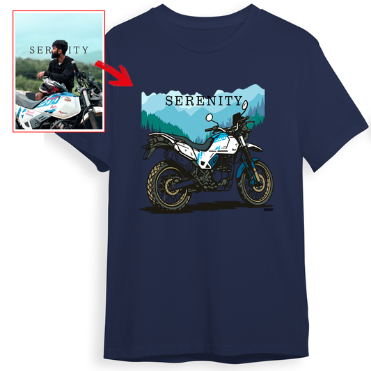 _o_rajath - NAVY Custom Designed ROUND NECK TSHIRT