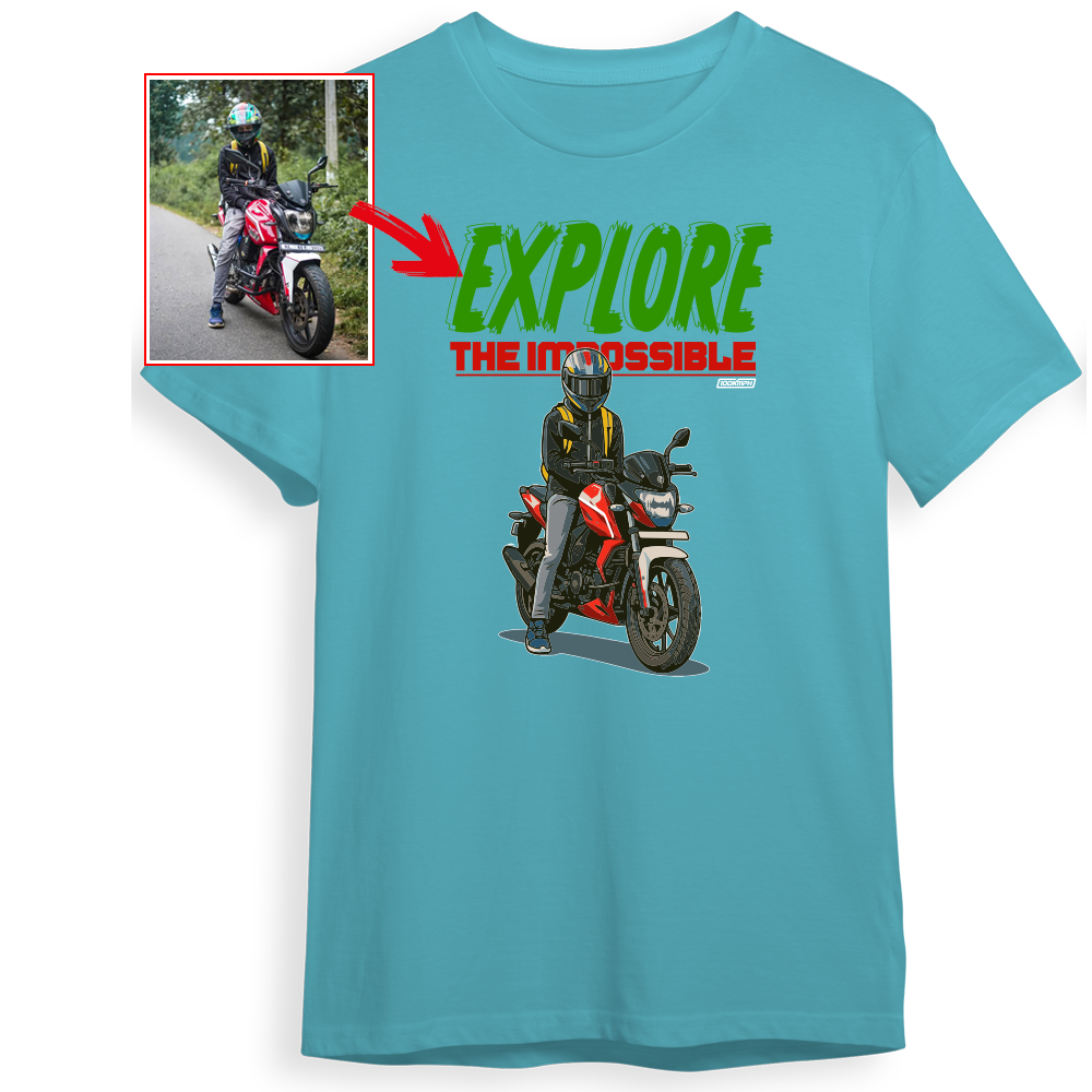 the_speedometric_boy - OCEAN BLUE Custom Designed ROUND NECK TSHIRT