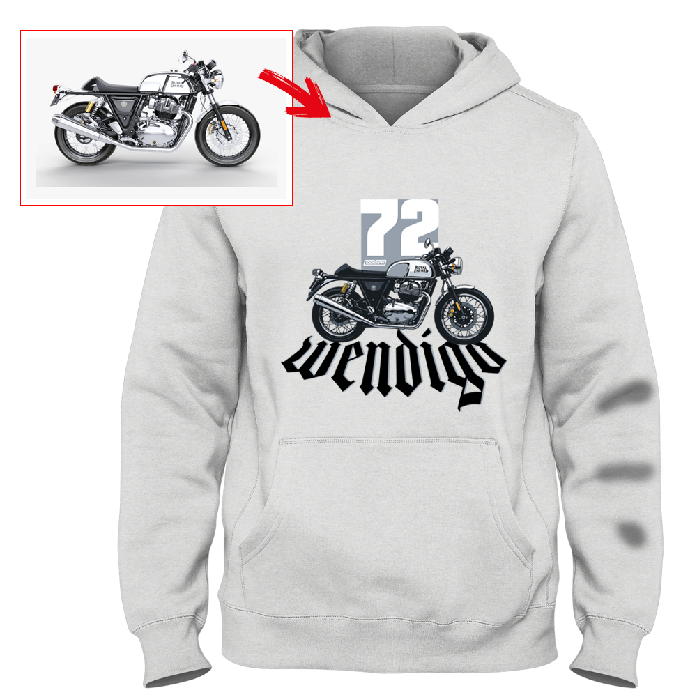 wendigo_72 - WHITE Custom Designed HOODIE